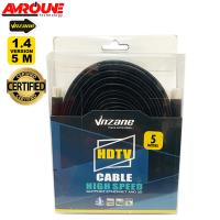 Cable HDMI Vnzane ( Certifié ) 5M FLAT V1.4 CCS Black (Model VN-H602) (Im)