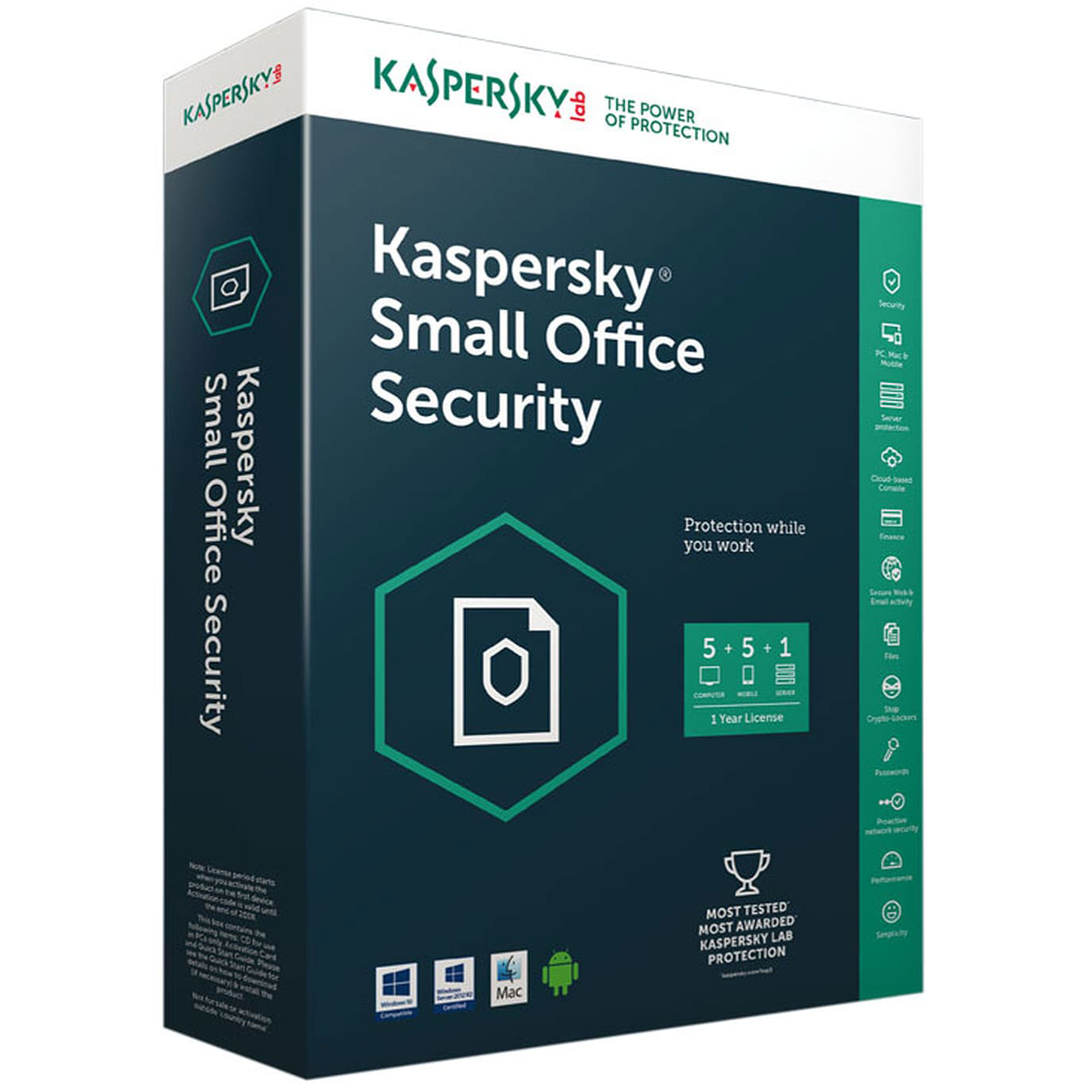 Kaspersky Small Office Security 7.0 2xServeur + 20Psts + 20Mobils