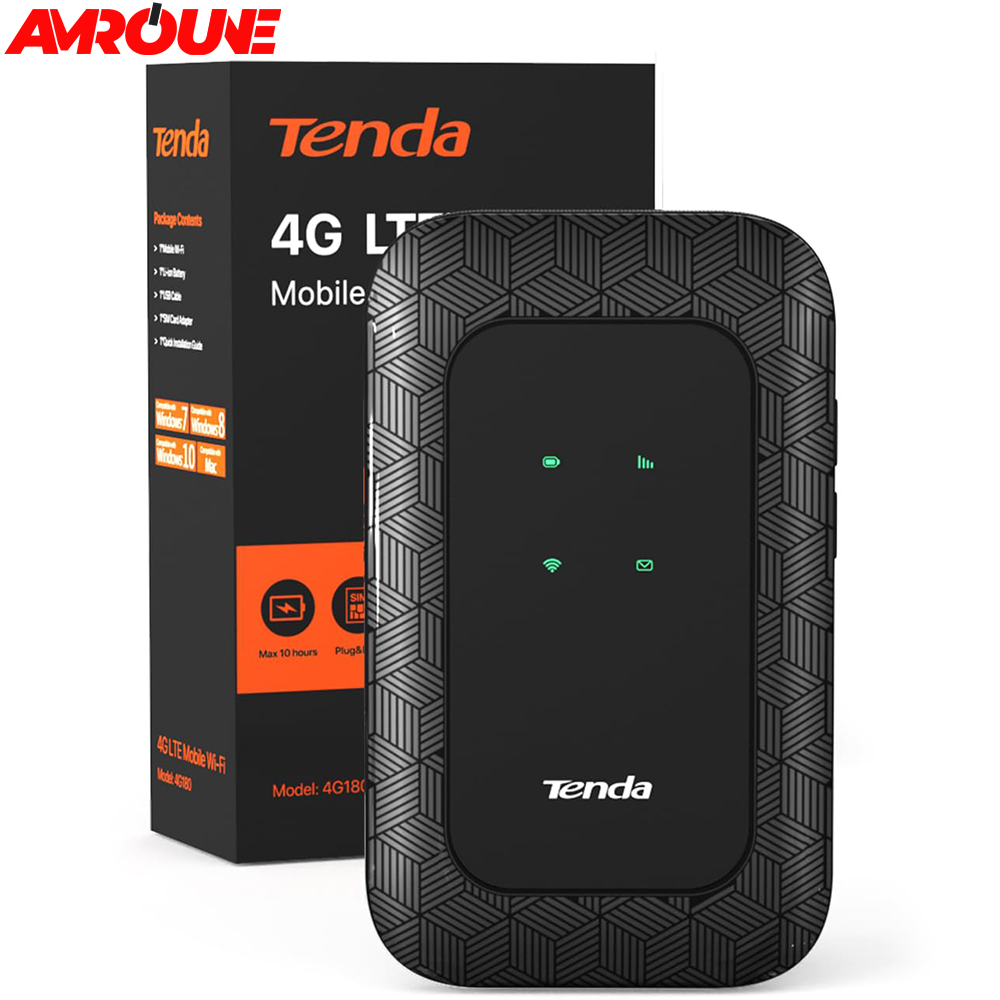 Modem Tenda 4G180-4G LTE-ADVANCED 150 bps pocket Mobile Wi-Fi Hotspot