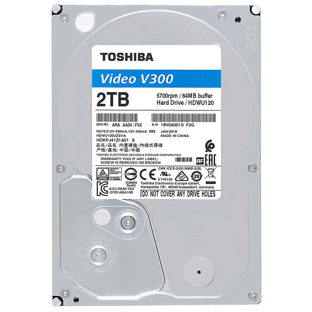 DISQUE DUR 3.5" 2TB TOSHIBA SATA VIDEO SURVEILLANCE NEW