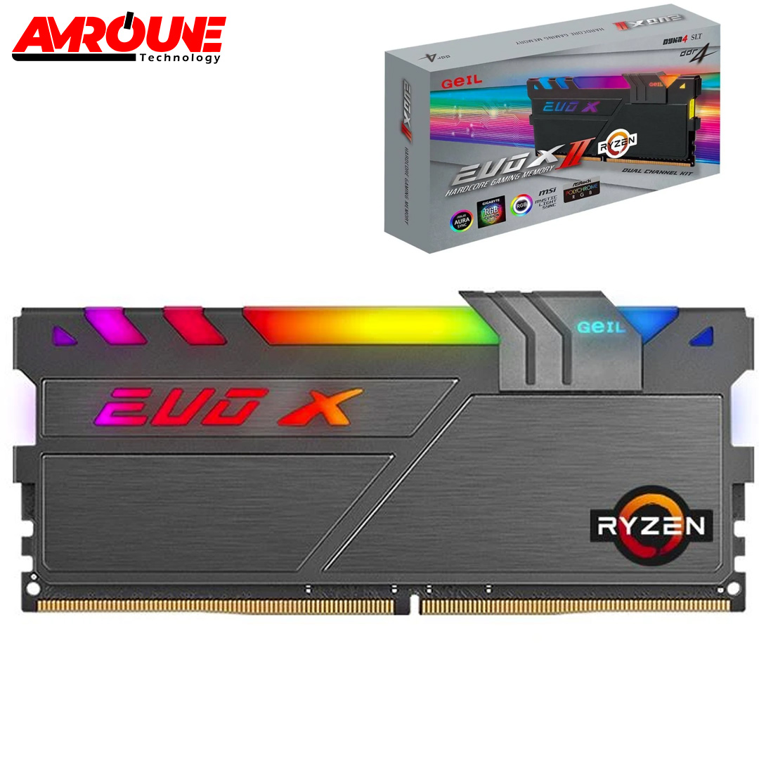 RAM-DDR4 8GB GEIL EVO X II AMD EDITION RGB 3000MHZ