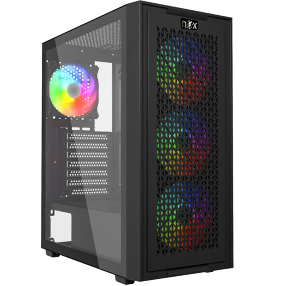 Boitier Gamer NOX NEXUS full Black plus 4Pcs Fans RGB