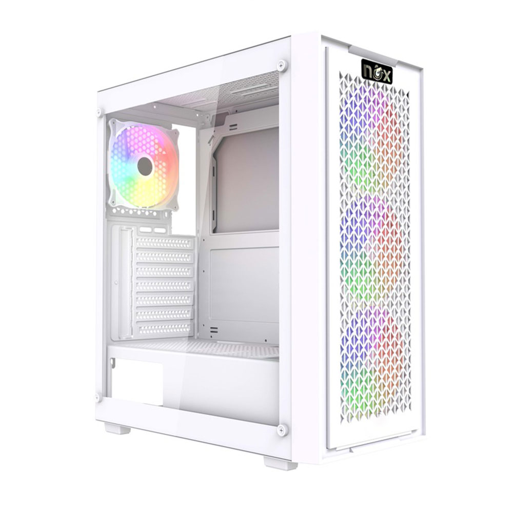 Boitier Gamer NOX NEXUS full White plus 4Pcs Fans RGB