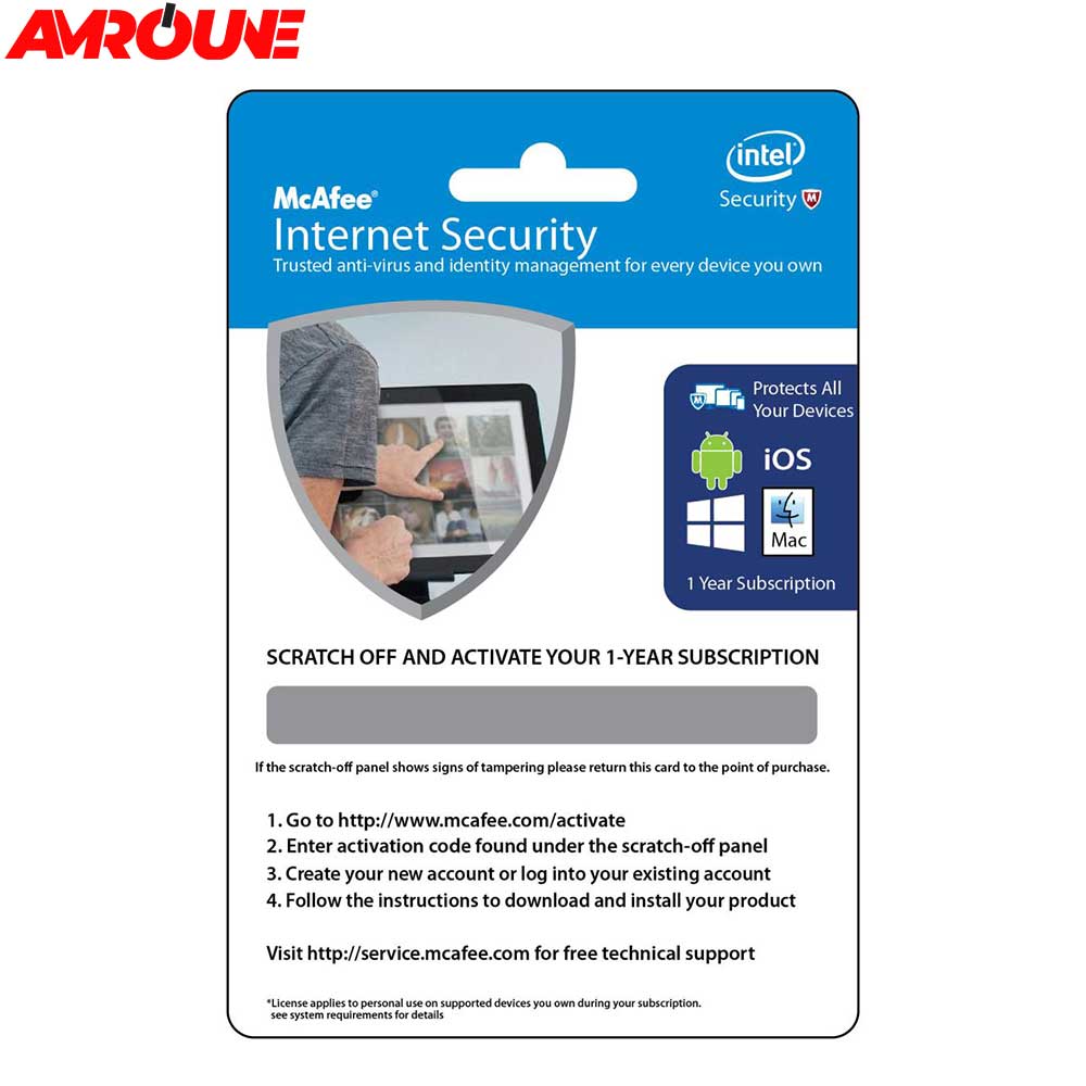 ANTIVIRUS McAfee INTERNET SECURTY 3 POSTE Plus