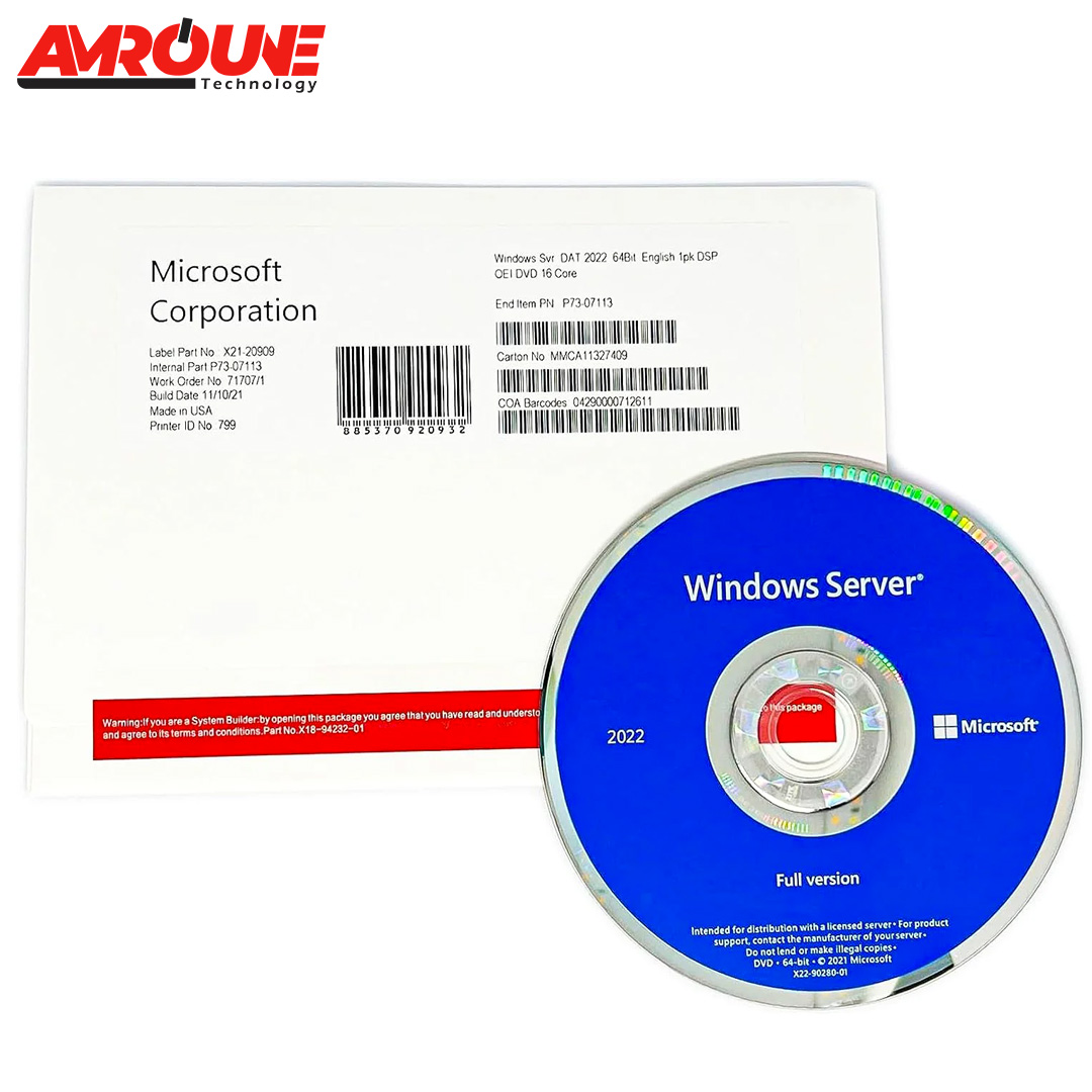 WINDOWS SERVER DATA CENTER 2022 64BIT ENGLISH 1PK DSP OEI DVD