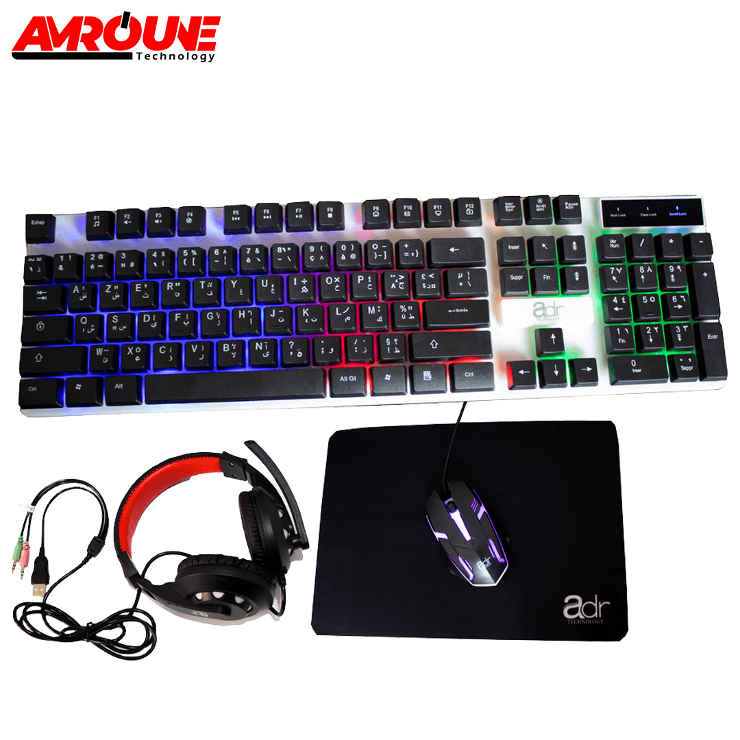 COMBO ADR 4IN1 CLAVIER+SOURIS+TAPIS+CASQUE 9002