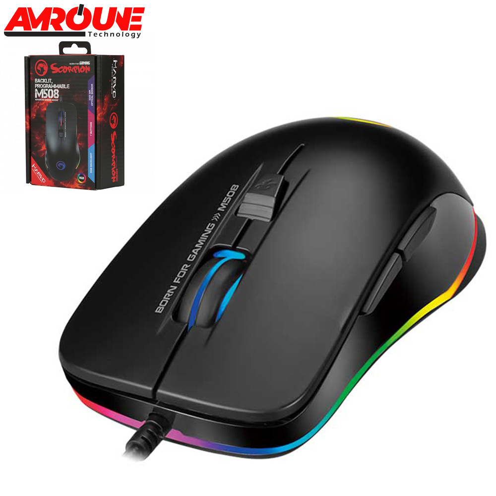 Souris MARVO Scorpion M508 - 3200dpi/6 Buttons/3 million clicks/Rainbow/1.7m (Im)