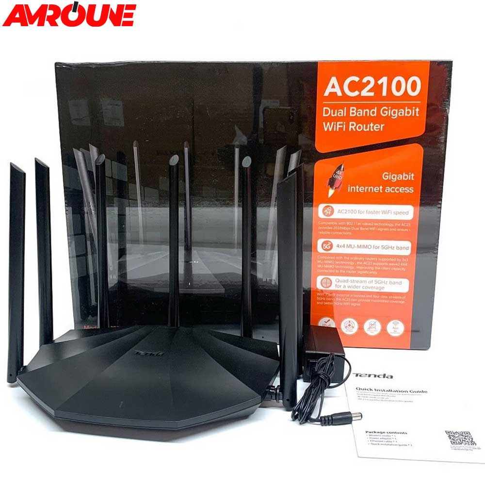 Routeur TENDA WiFi Gigabit double bande AC2100 AC23 7 ANTENE