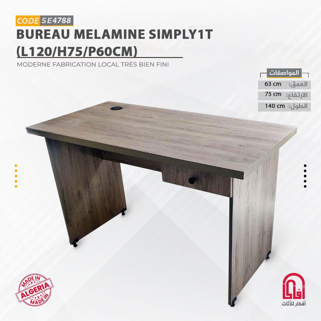 Bureau Melamine SIMPLY1T (L120/H75/P60cm)