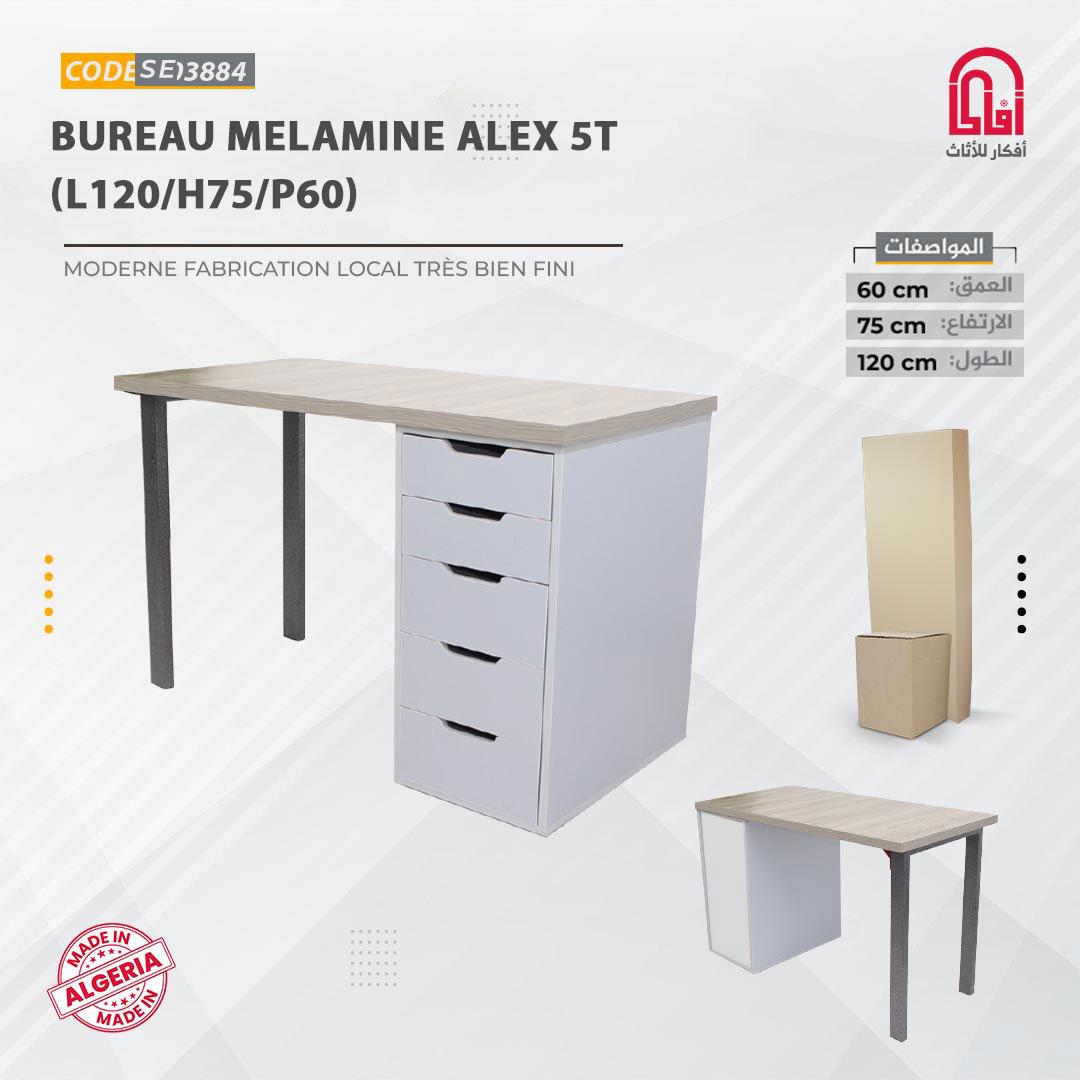 Bureau Melamine ALEX 5T (L120/H75/P60)