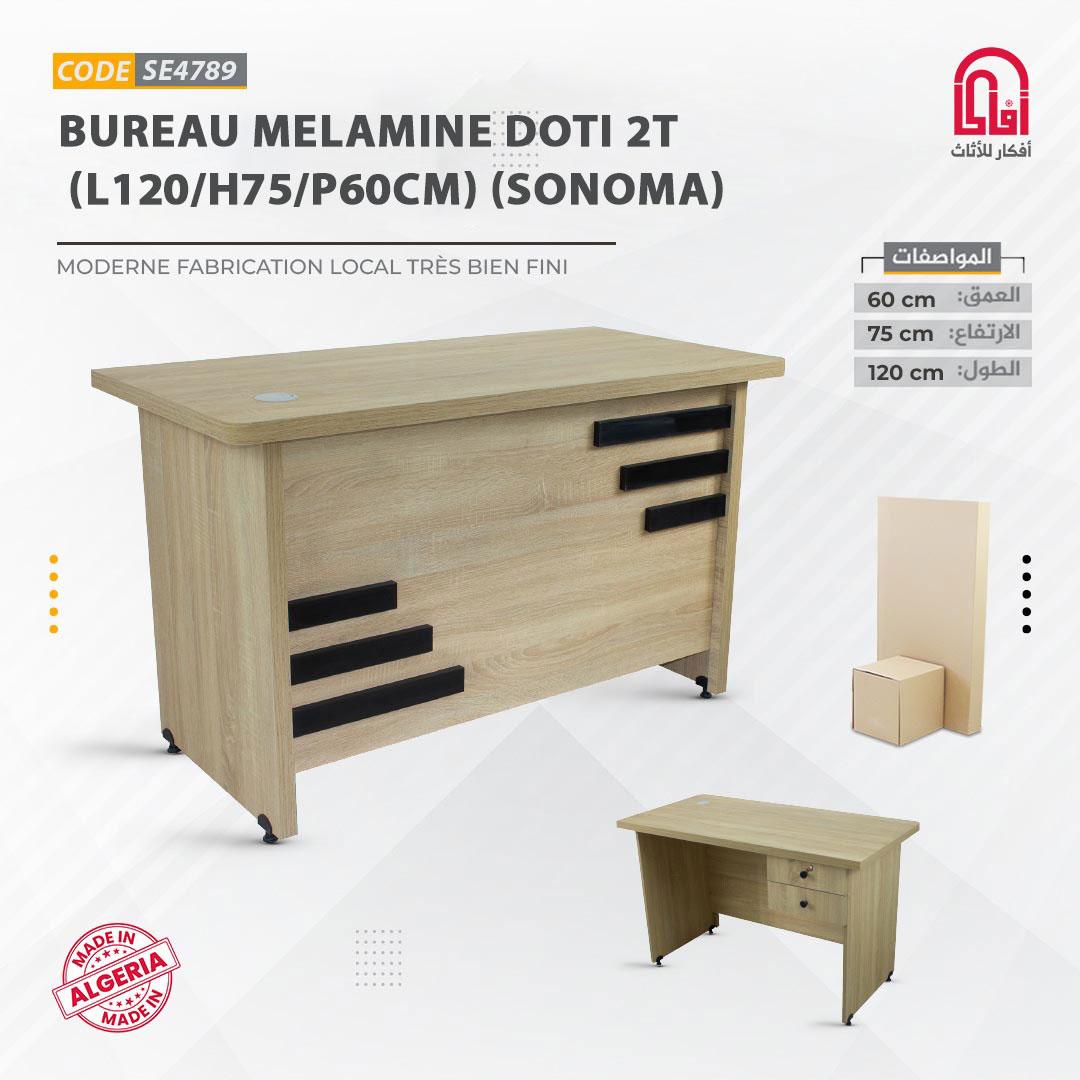 Bureau Melamine DOTI 2T (L120/H75/P60cm)