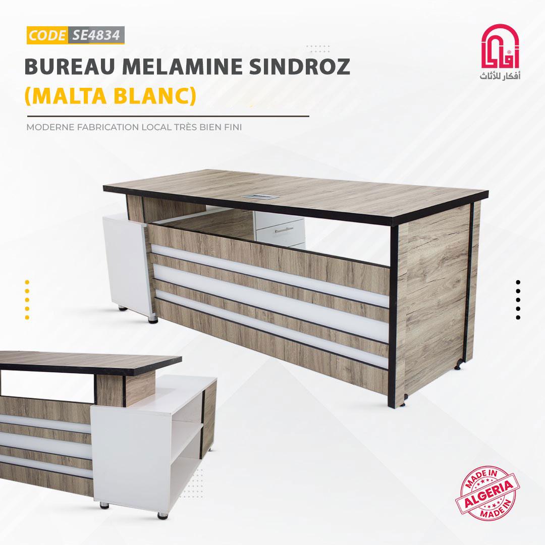 Bureau Melamine SINDROZ (malta blanc)