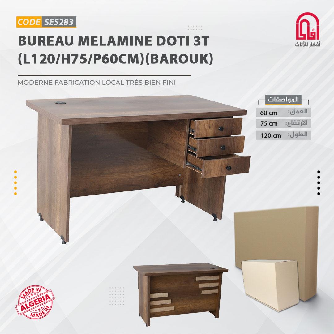 Bureau Melamine DOTI3T (L120/H75/P60cm)