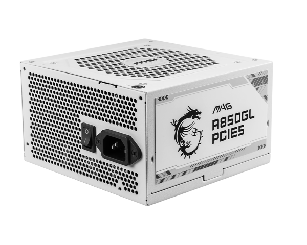 ALIMENTATION MSI MAG 850W A850GL PCIE5 WHITE