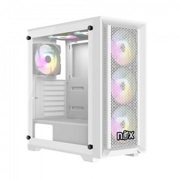 BOITIER NOX SPECTRUM WHITE 4 FAN 12mm ARGB