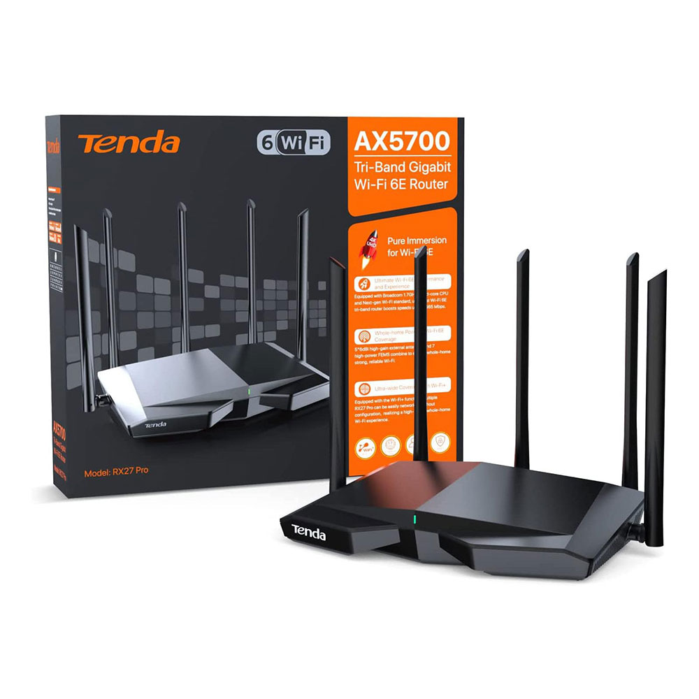 Routeur TENDA TX27 PRO AX5700 Wi-Fi 6E Gigabit tri – bande