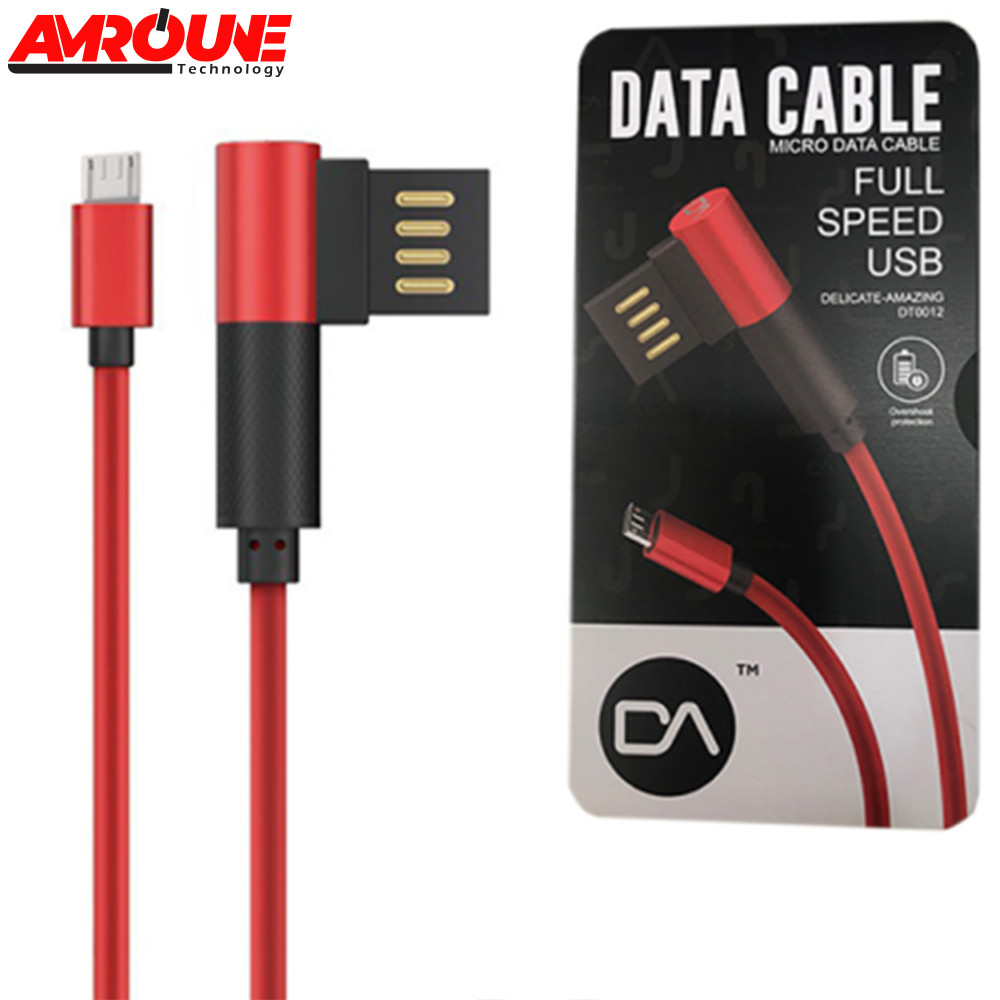 Cable MARVO DA DT0012MRD 90° Android micro Box Métal (Im)