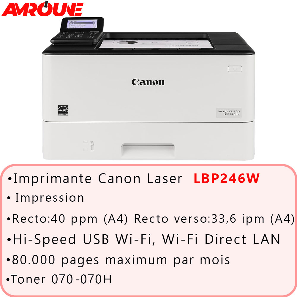 Imprimante laser canon LBP246dw RV/WIFI/USB 2.0