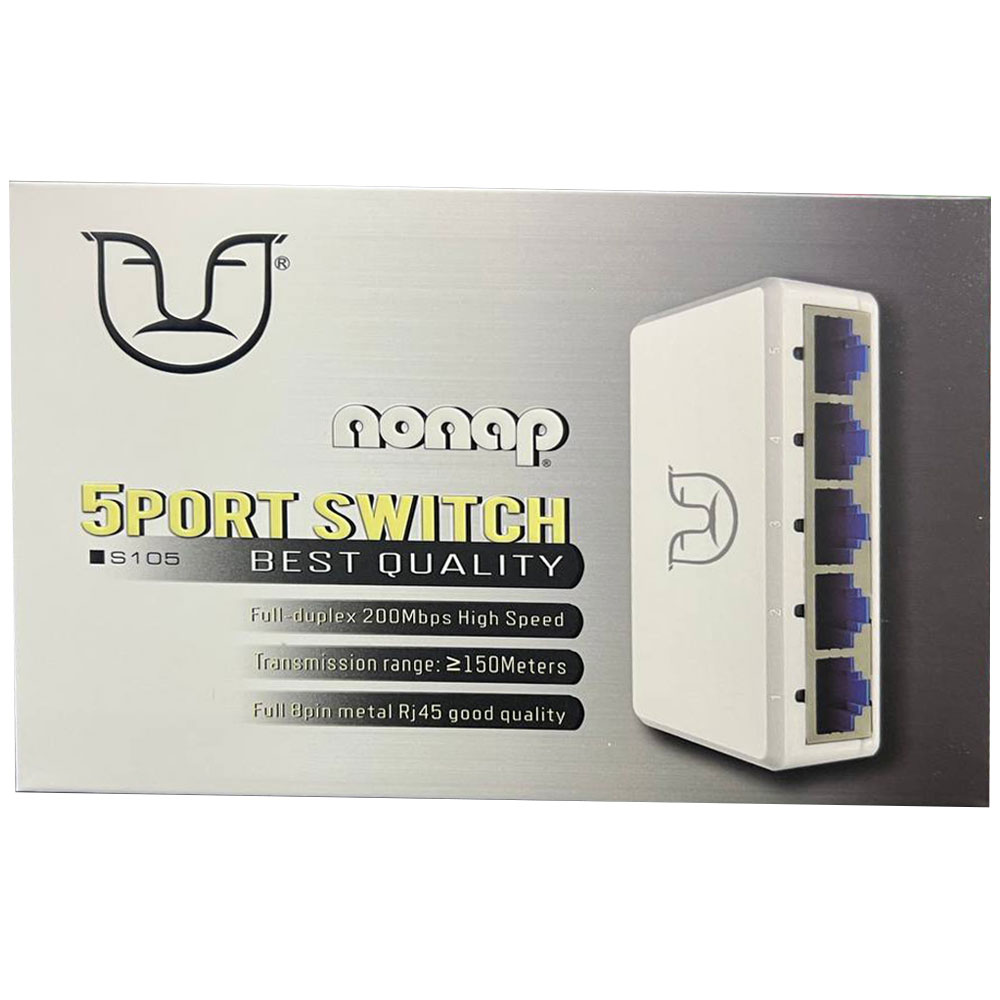 SWITCH RESAU S105 AUFA 200MPS 5PORT METAL RJ45