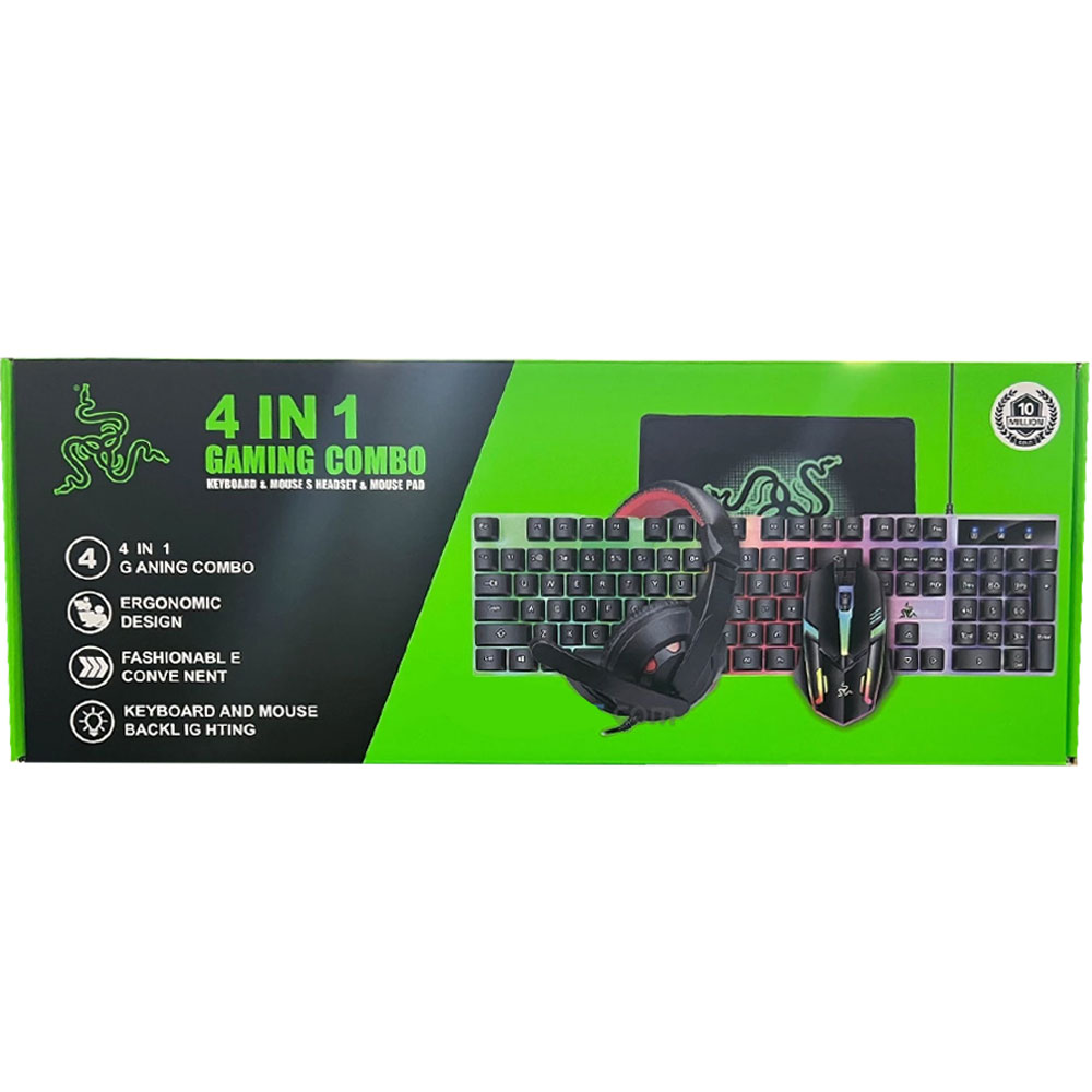 COMBO RAZER 4IN1 CLAVIER+SOURIS+TAPIS+CASQUE