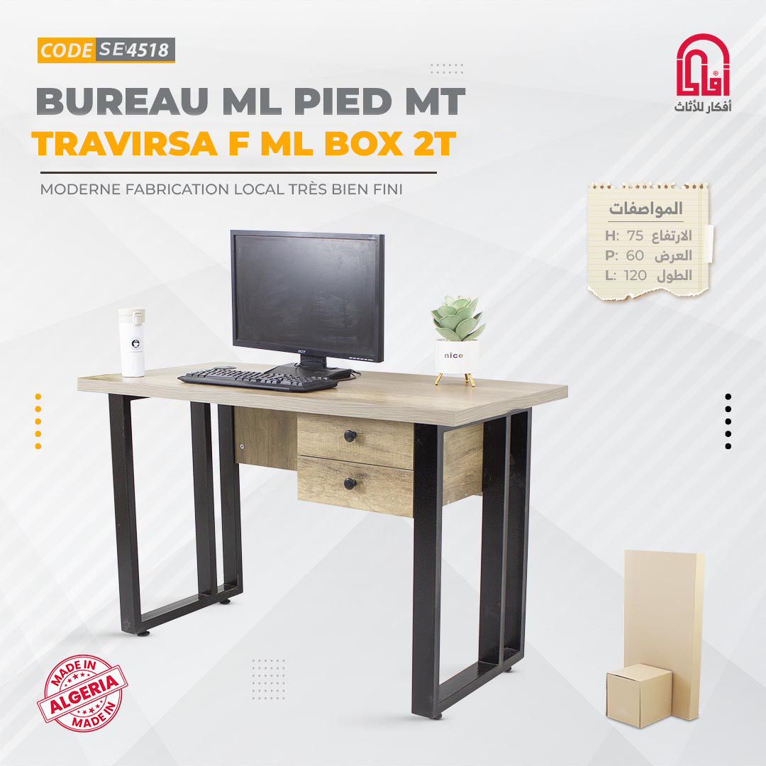 Bureau ML-120 pied Mt travirsa f ml box 2t