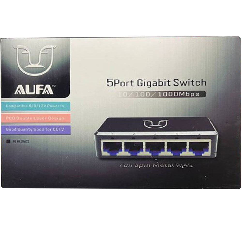 SWITCH RESAU S850 AUFA 5PORT GIGABIT RJ45 100/1000