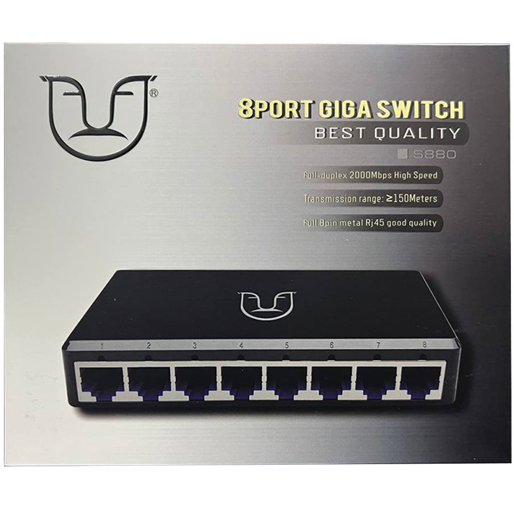 SWITCH RESAU S880 AUFA 8PORT GIGABIT RJ45 100/1000