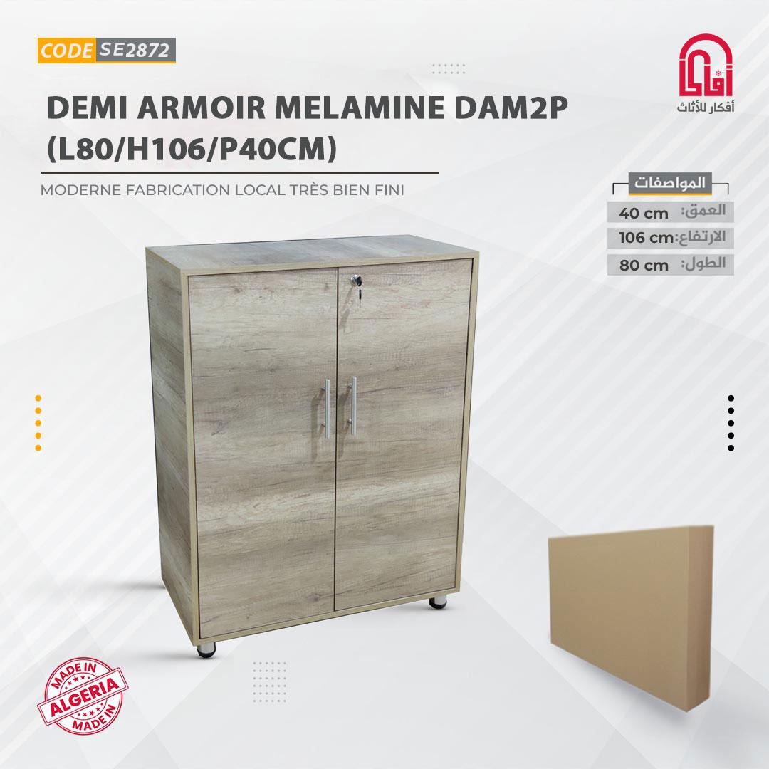 Demi Armoir Melamine DAM2P (L80/H106/P40cm)