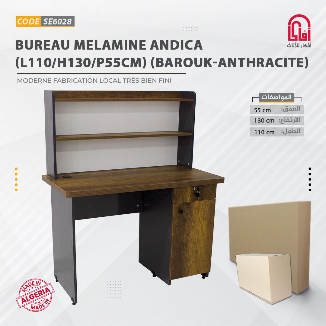 Bureau Melamine ANDICA (L110/H130/P55cm)